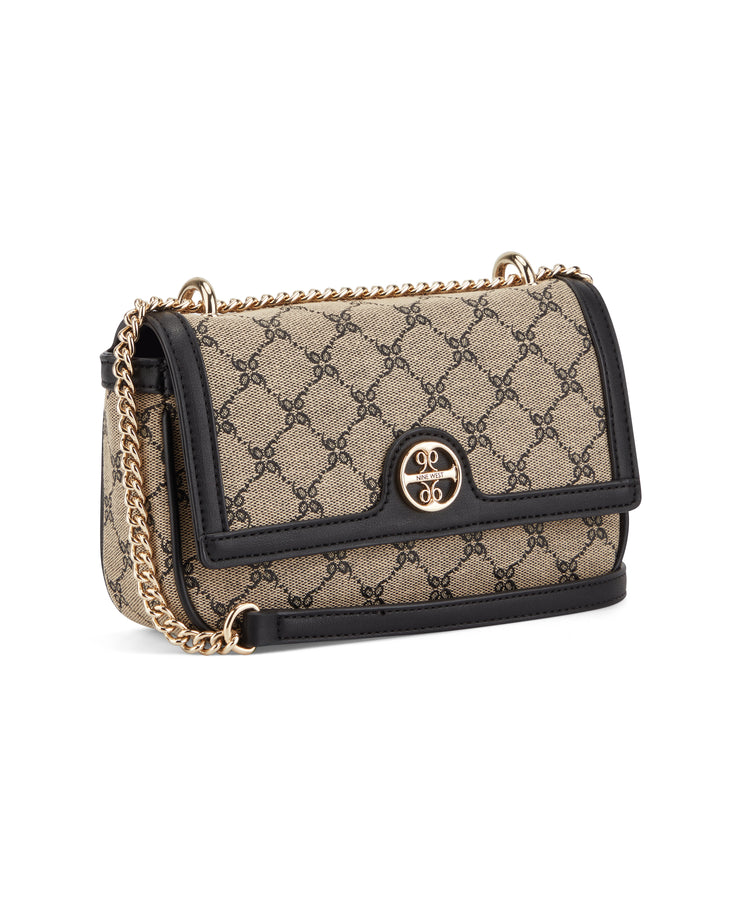 Kyelle Mini Cnvrtble Xbdy Flap Natural Logo Black