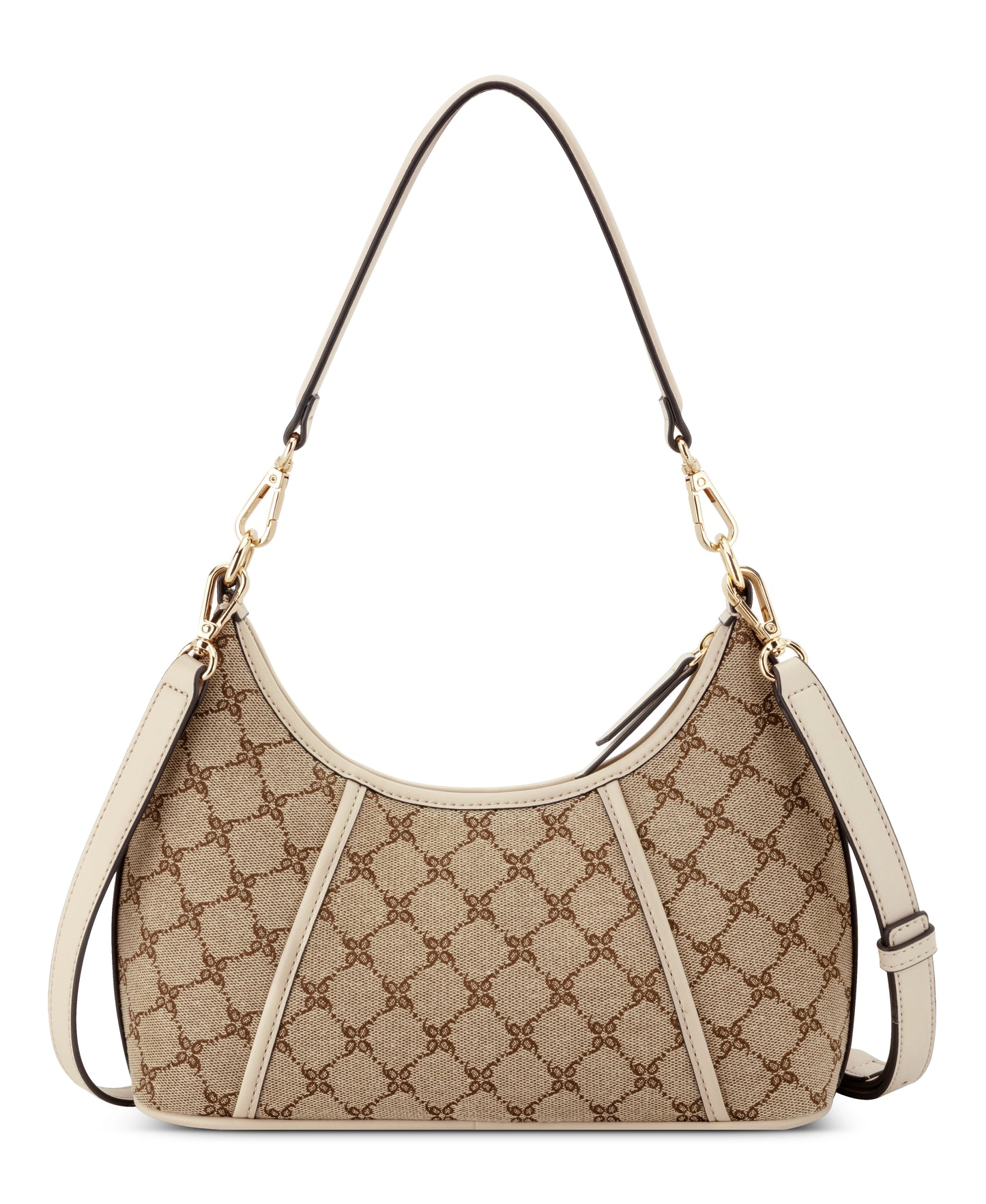 Cartera Nine West Quincie Convertible Shoulder-Mocha Logo/Beige
