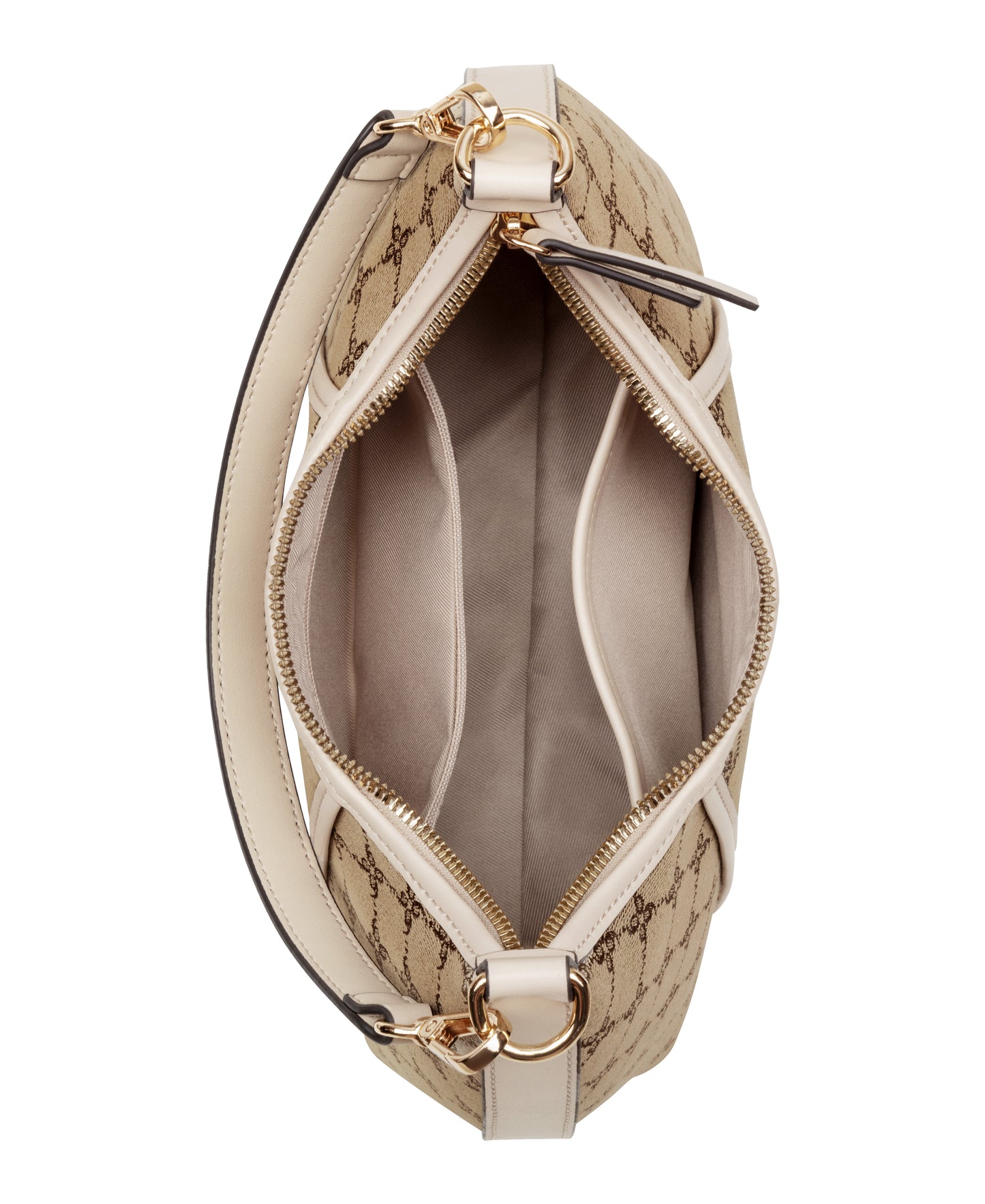 Cartera Nine West Quincie Convertible Shoulder-Mocha Logo/Beige