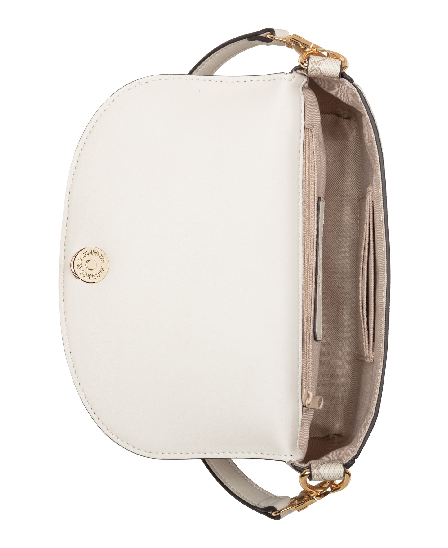 Cartera Nine West Rigina Mini Flap Crossbody-Mushroom Logo/Milk
