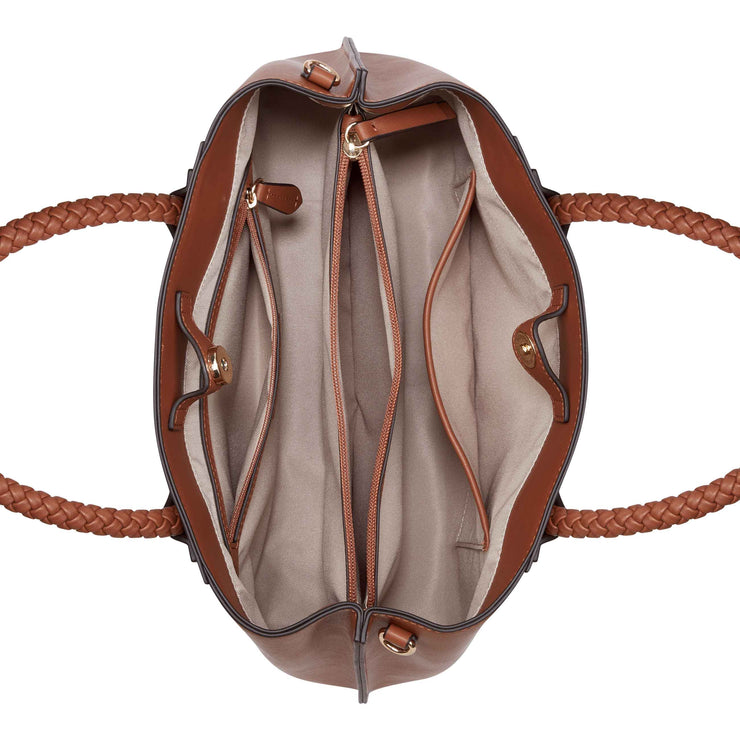 Dinah Jet Set Satchel Saddle Tan