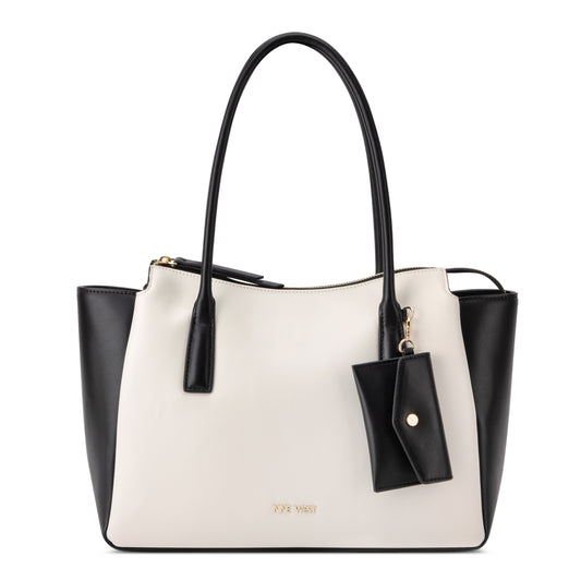 Cartera Carryall Becher Blanco/Negro