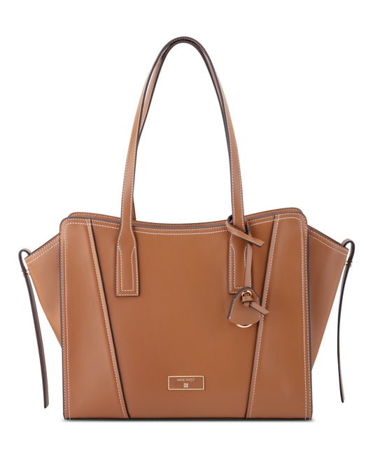 Cartera Nine West Fleura Tote-Brandy