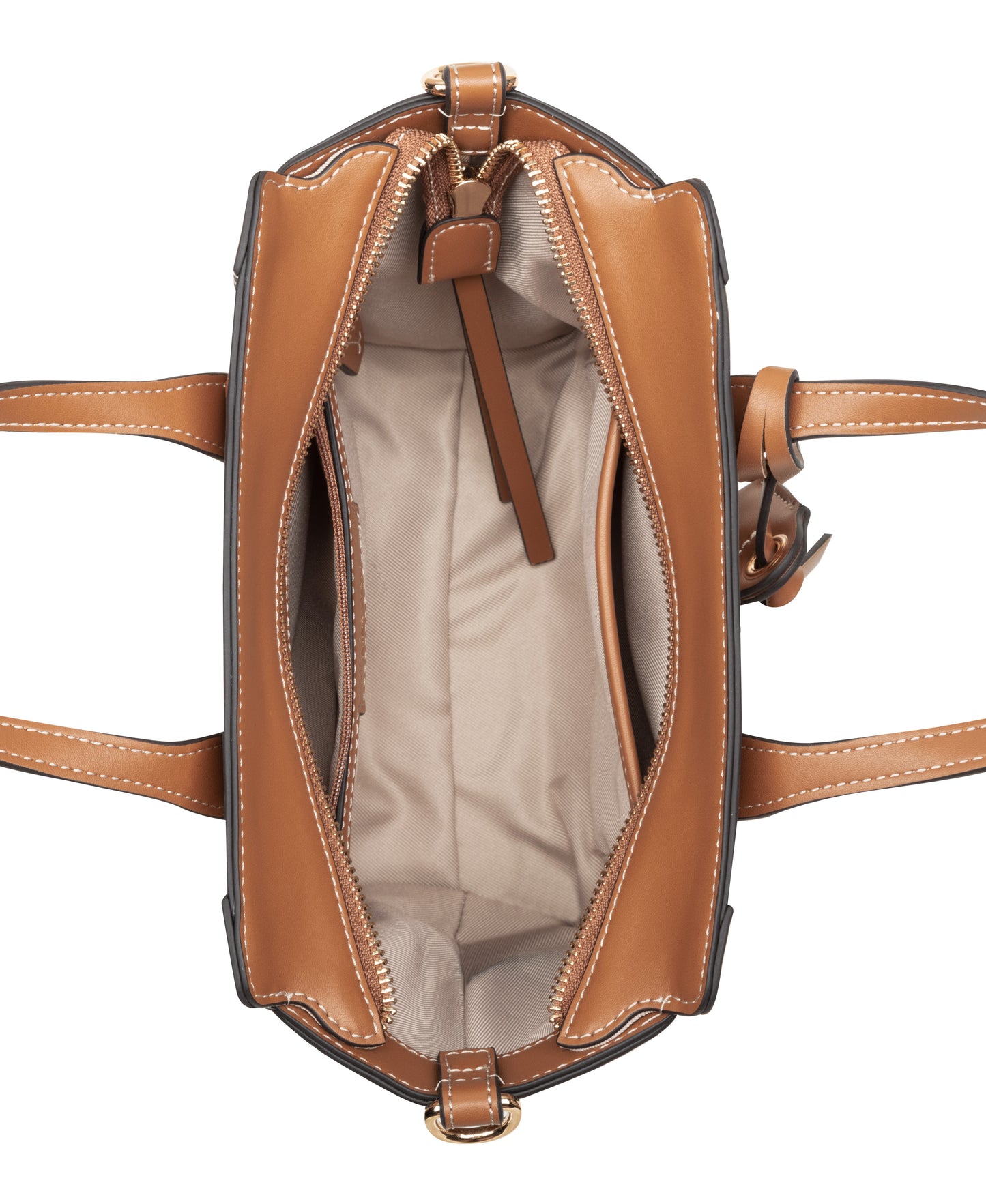 Cartera Nine West Fleura Small Satchel-Brandy