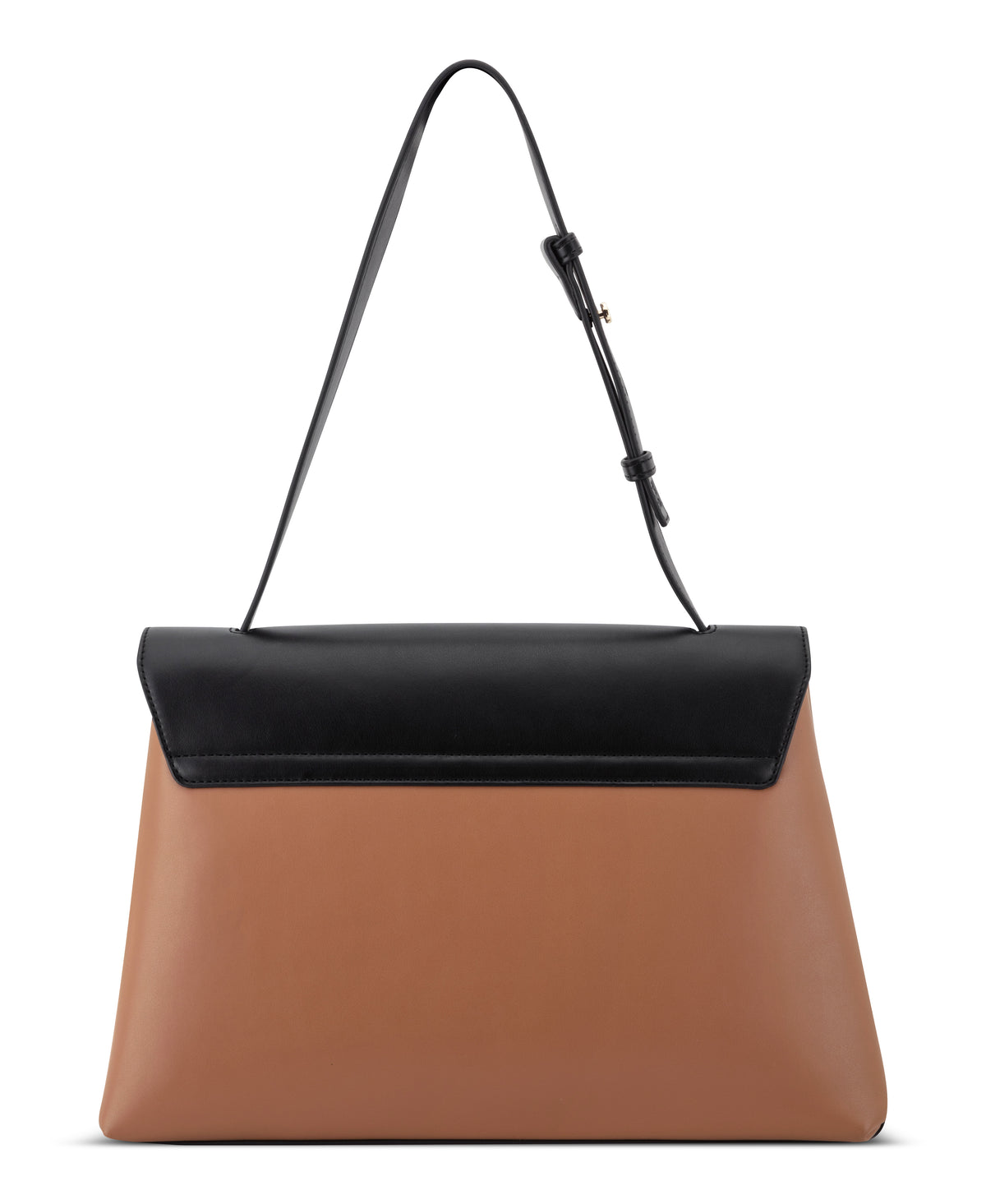 Cartera Nine West Elowyn Lrg Flap Shoulder Bag-Brandy/Black