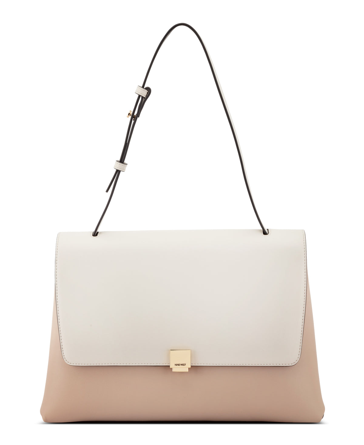 Cartera Nine West Elowyn Lrg Flap Shoulder Bag-Fawn/Milk