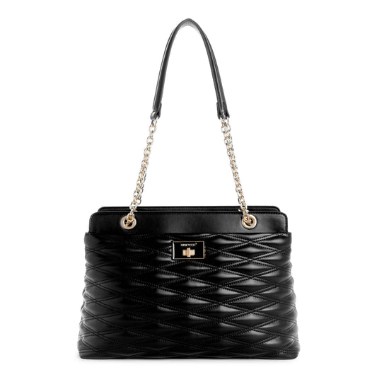 Cartera Shoulder Satchel Aviva Negro