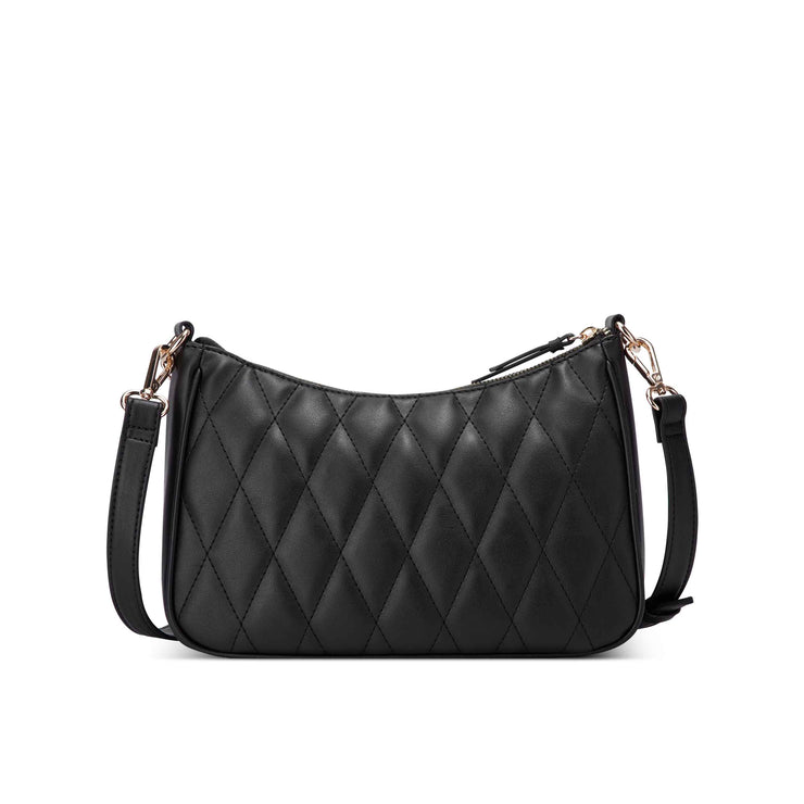 Peetra Top Zip Crossbody Black