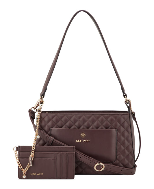 Cartera Nine West Isley Mini 2-In-1 Shoulder Bag-Raisin