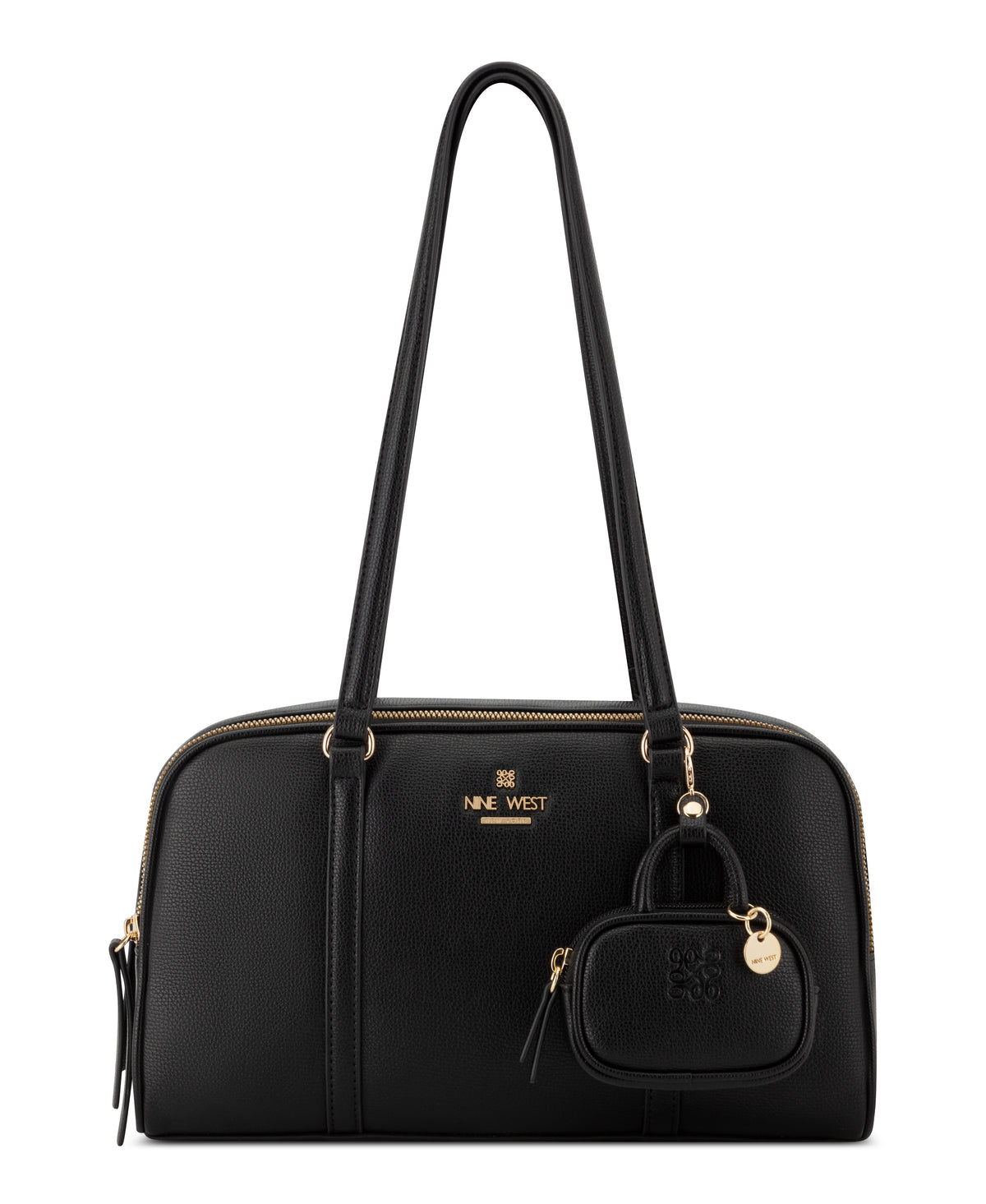 Cartera Nine West Alda Shoulder Satchel-Negro