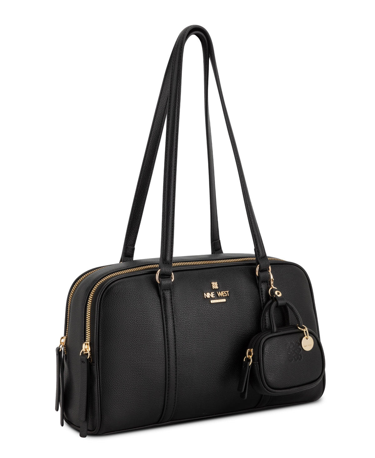 Cartera Nine West Alda Shoulder Satchel-Negro