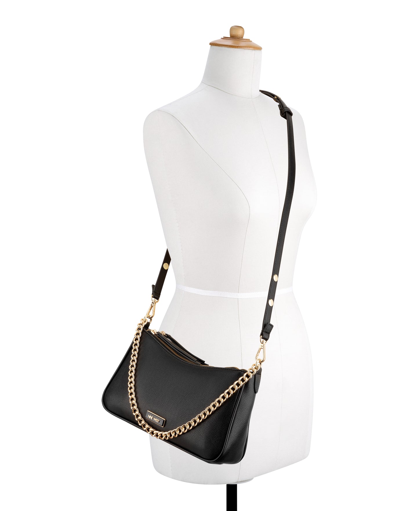 Cartera Nine West Denzielle Convertible Shoulder-Black