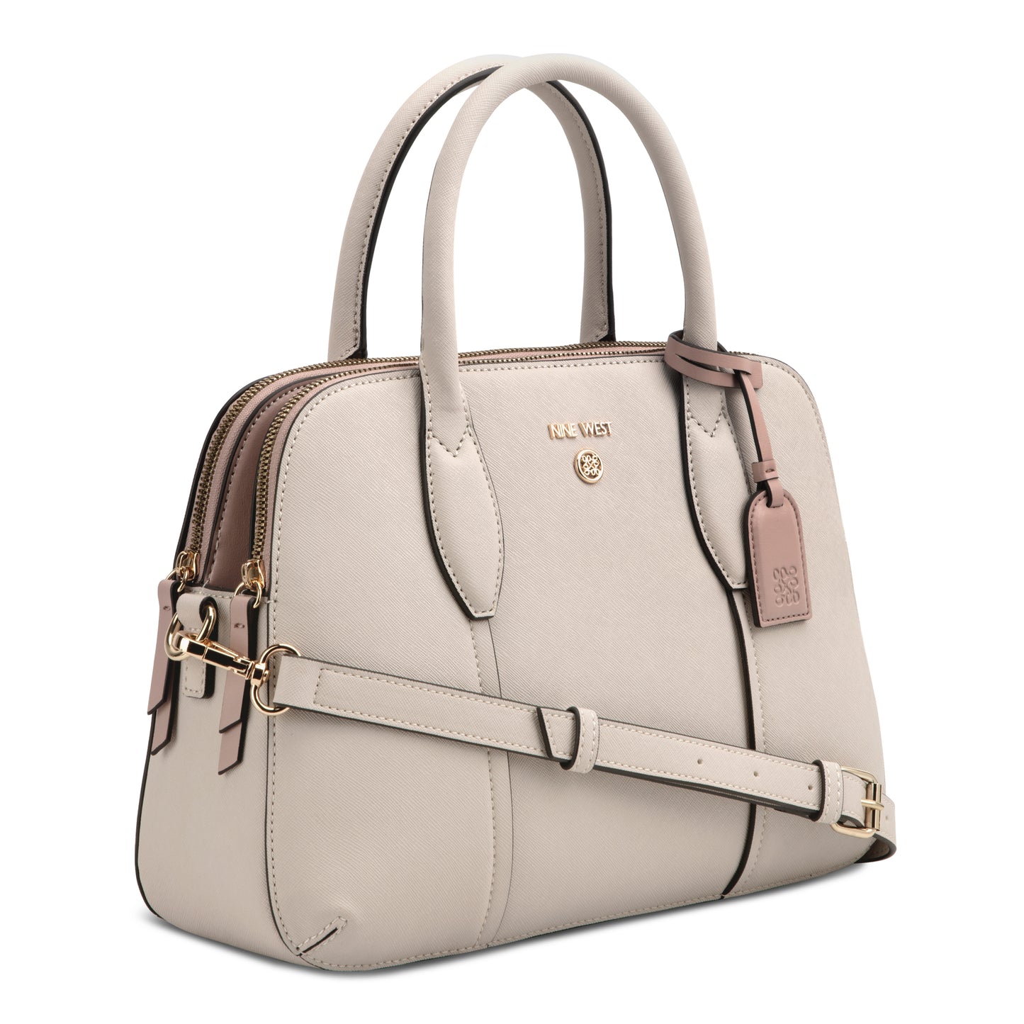 Cartera Satchel Grady Cemento