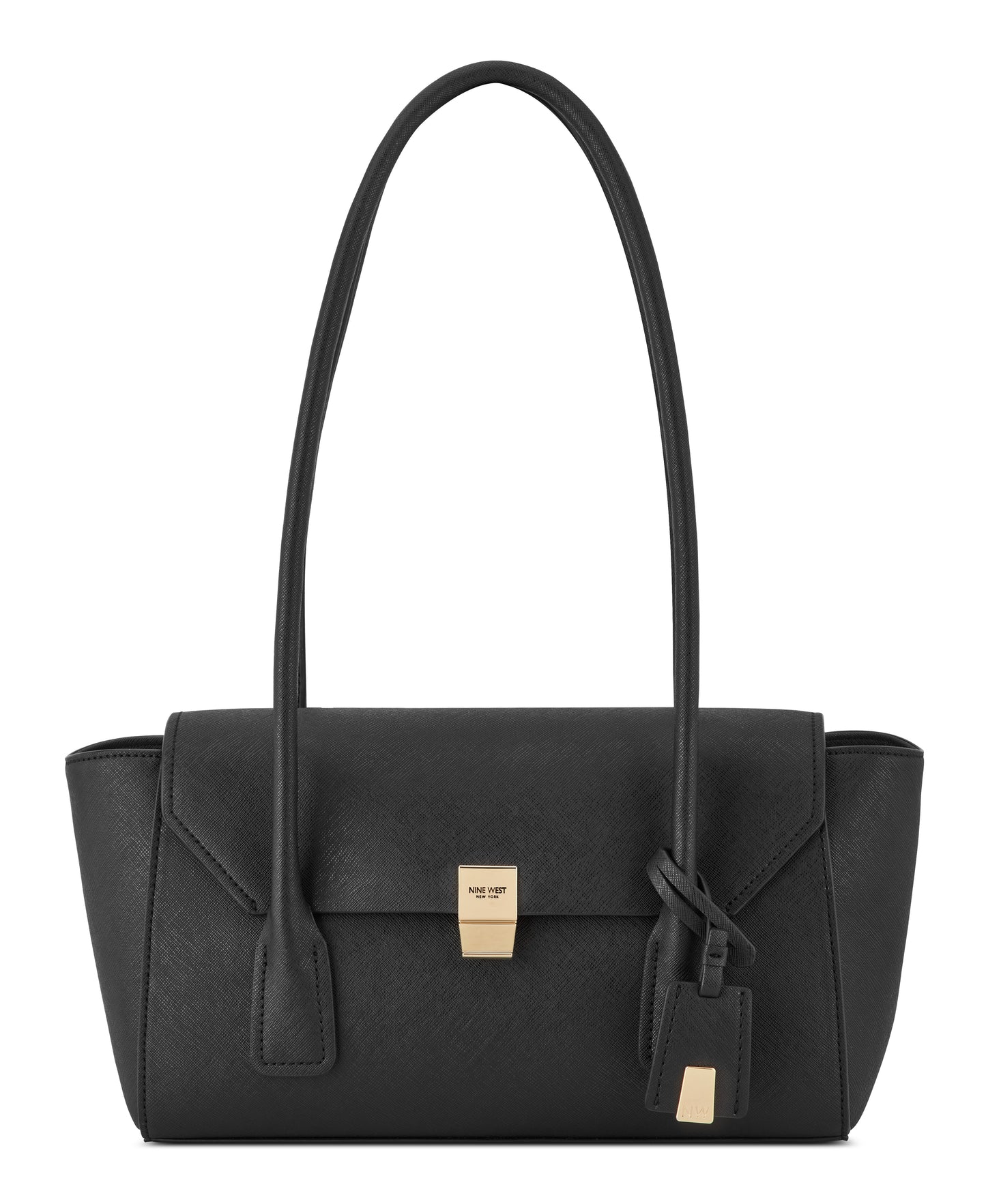 Cartera Nine West Zenia Shoulder Satchel-Black