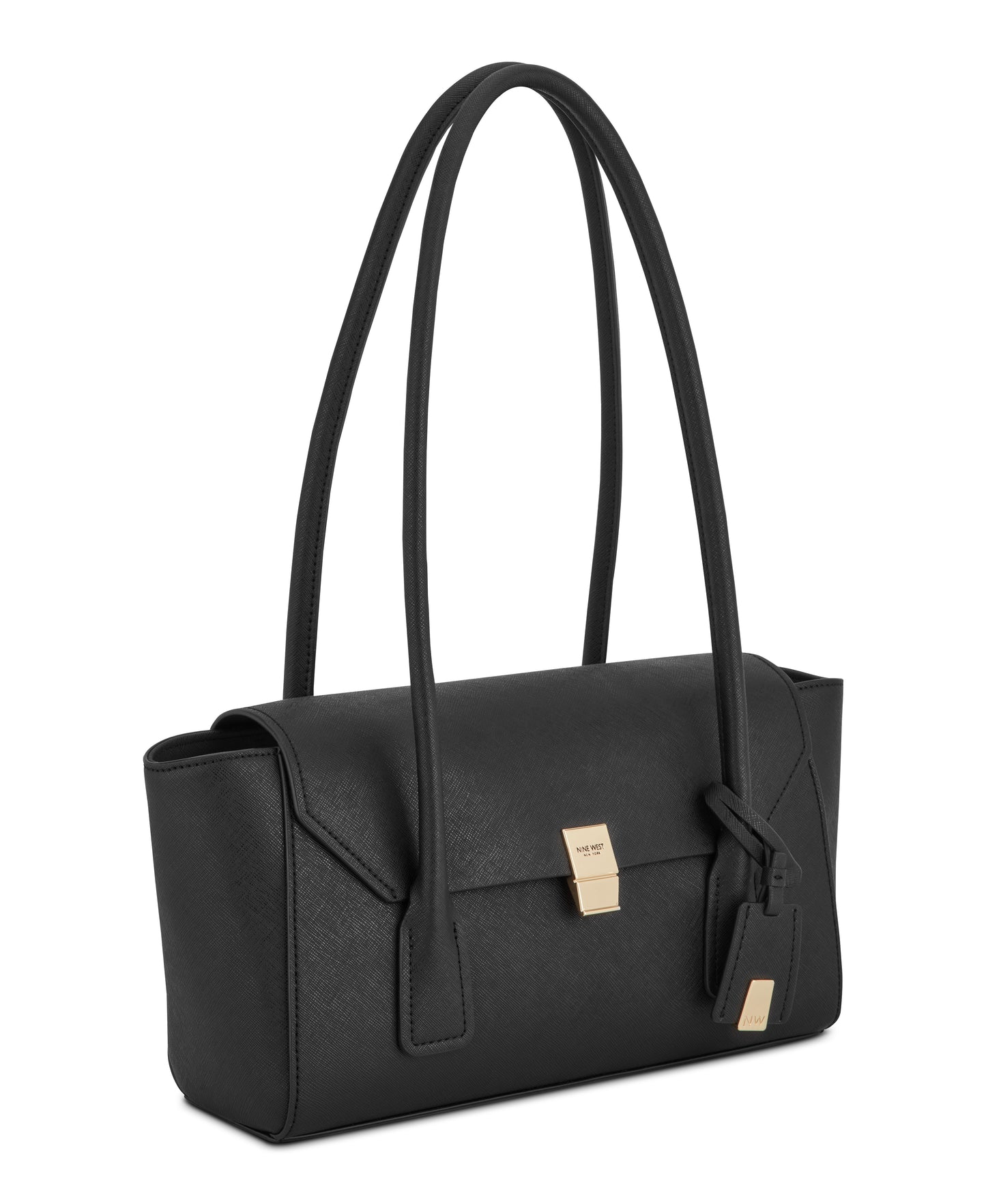 Cartera Nine West Zenia Shoulder Satchel-Black