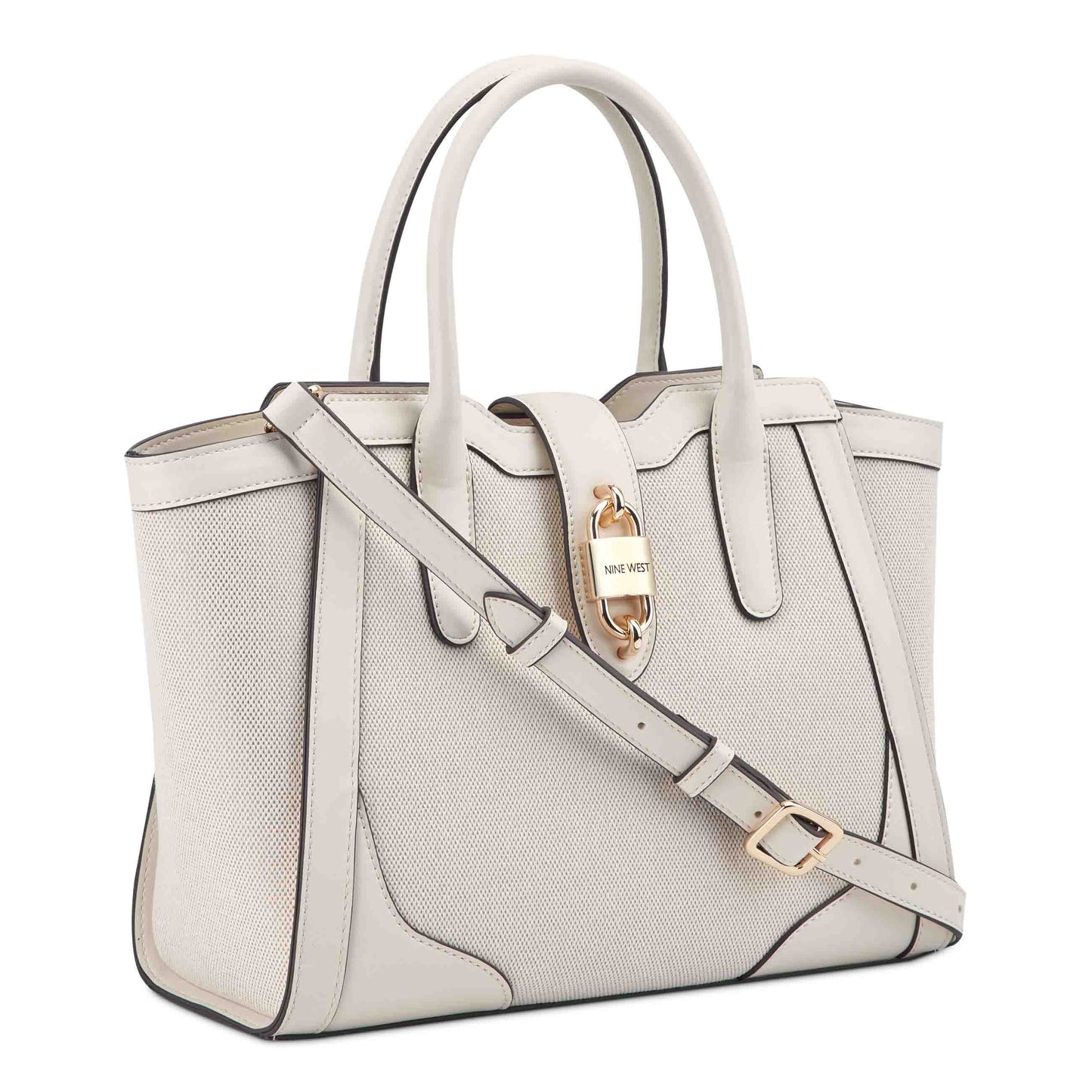 Cartera Satchel Wesson Nude/Crema