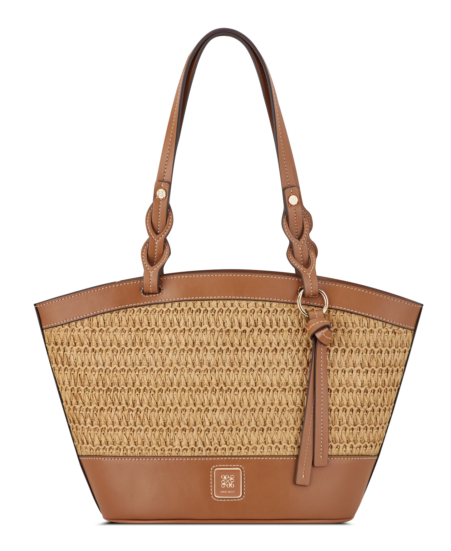 Cartera Nine West Nefi Tote-Natural/Brandy