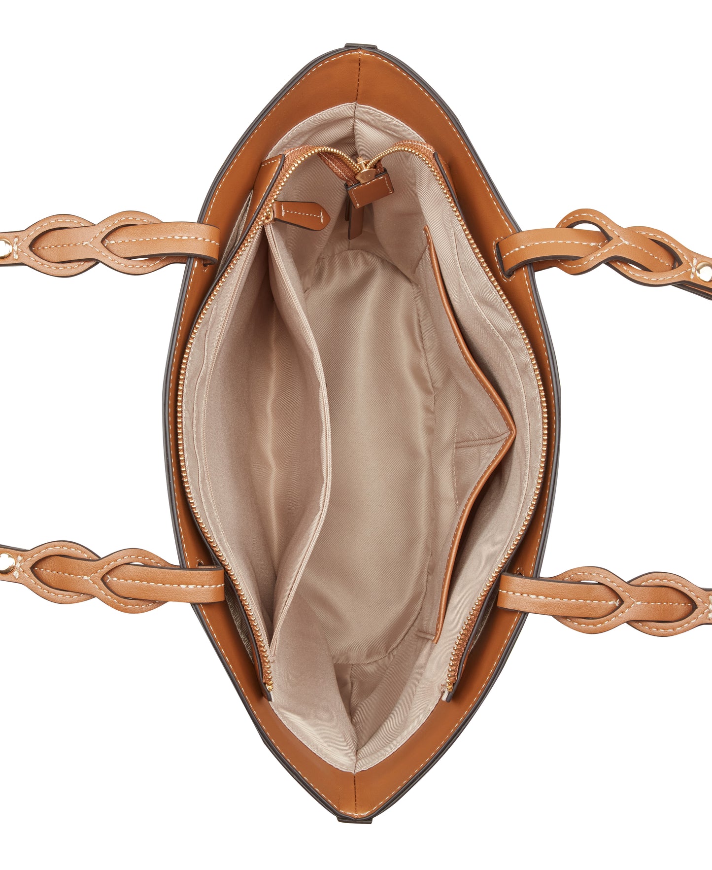 Cartera Nine West Nefi Tote-Natural/Brandy