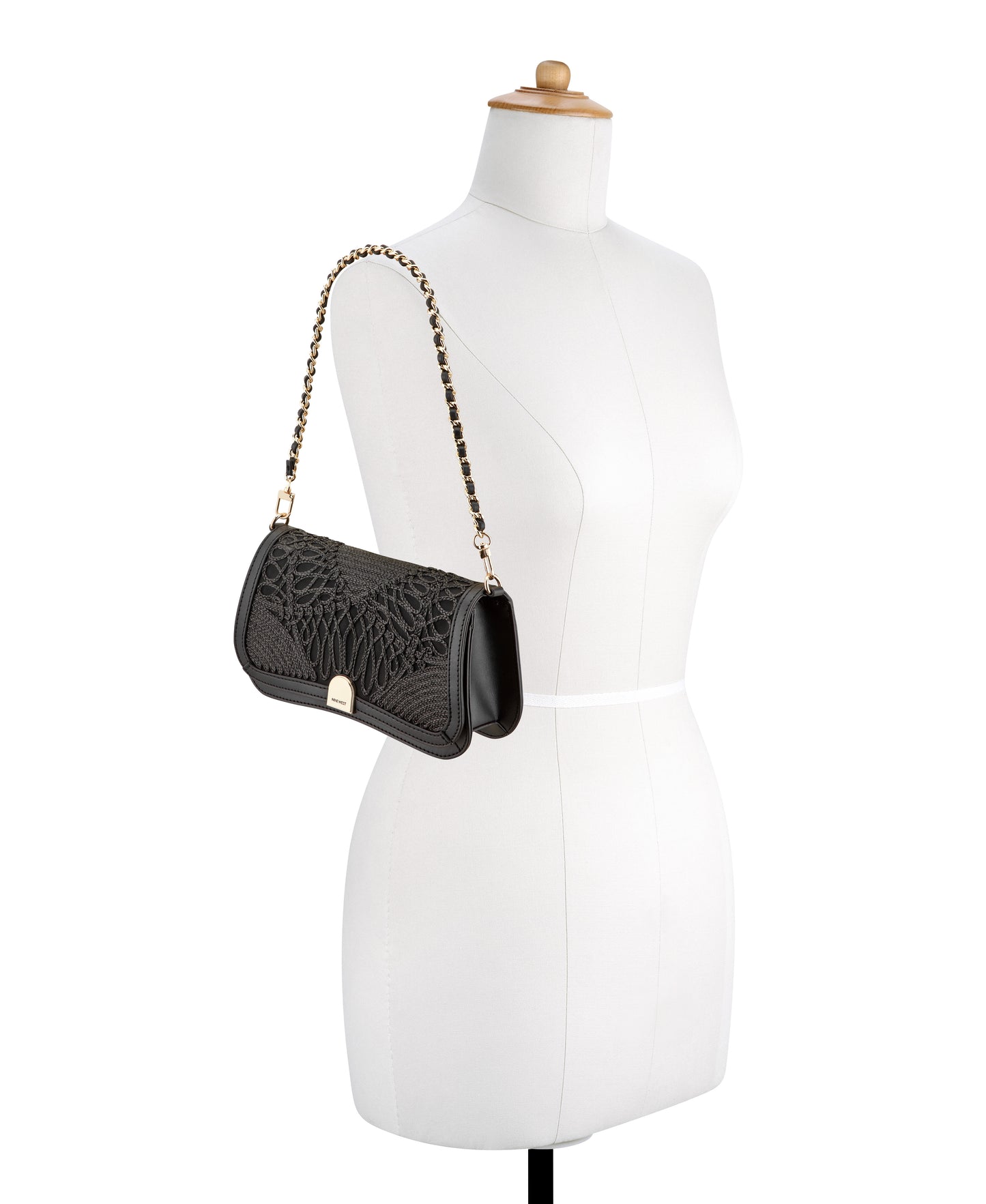 Cartera Nine West Somi Flap Shoulder Bag-Black