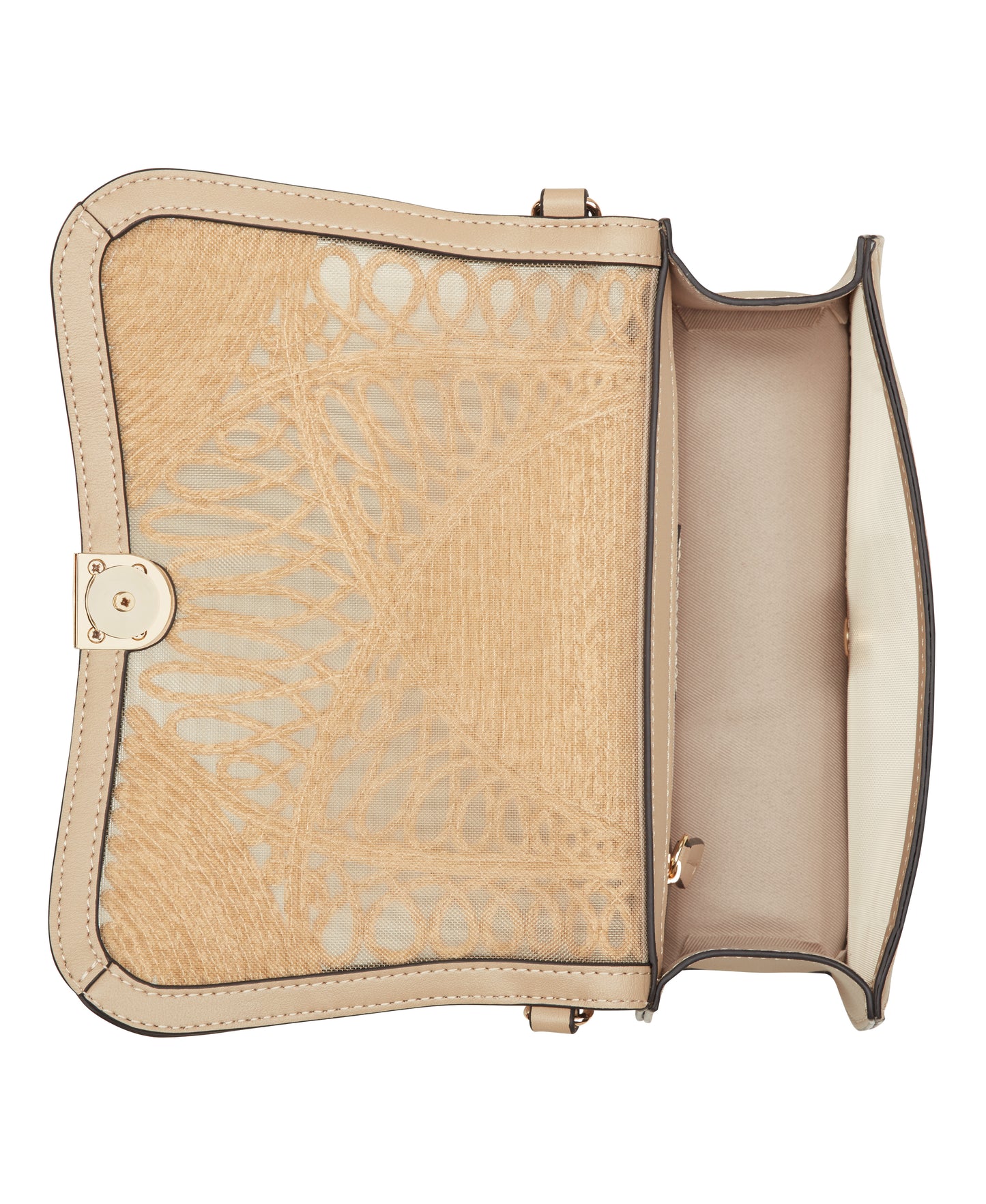 Cartera Nine West Somi Flap Shoulder Bag-Natural