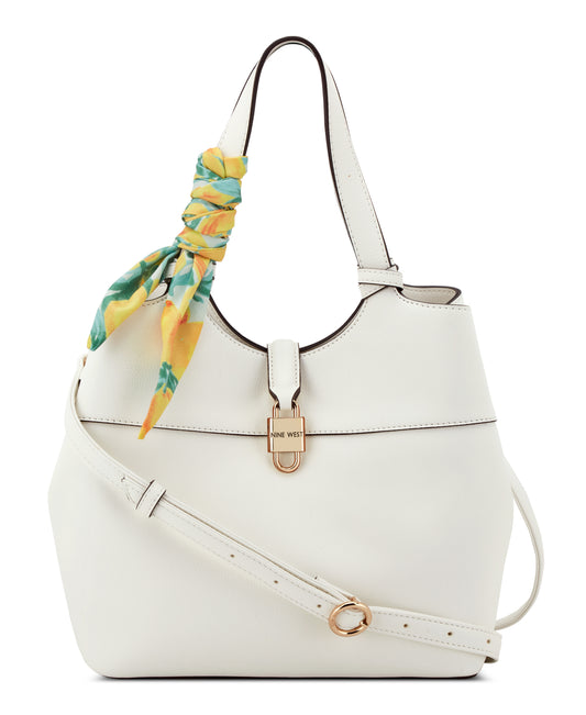 Cartera Nine West Isolde Tote W Pouch-Optic White