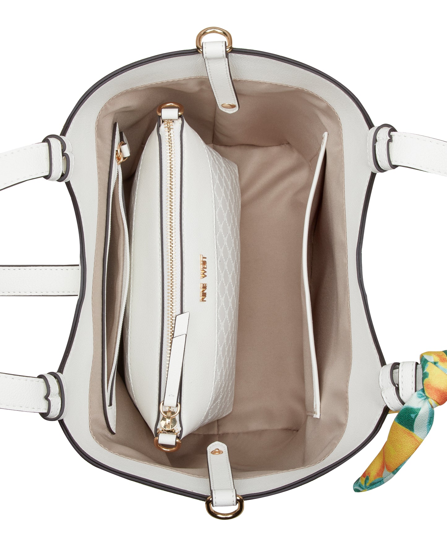 Cartera Nine West Isolde Tote W Pouch-Optic White