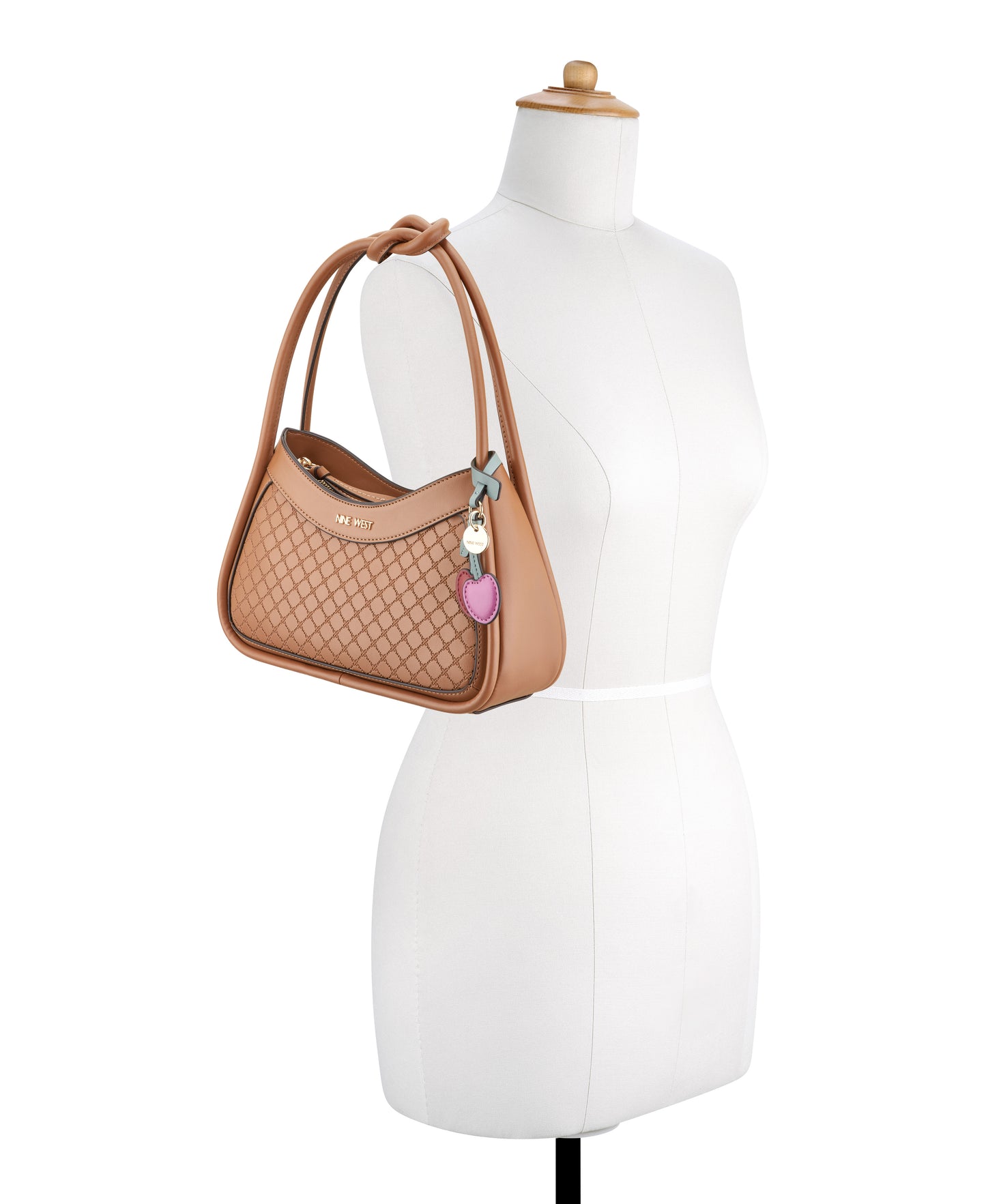 Cartera Nine West Azura Mini Shoulder Bag-Brandy