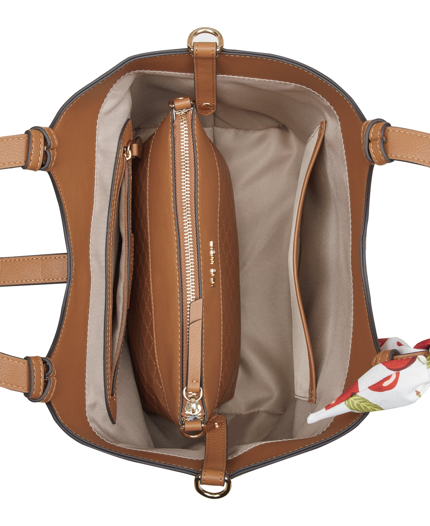 Cartera Nine West Isolde Tote W Pouch-Brandy