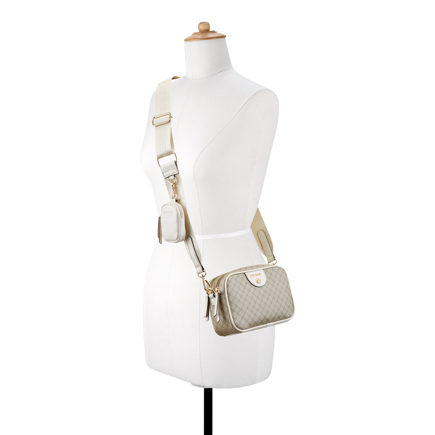 Cartera Zip Tadeo Crema/Blanco