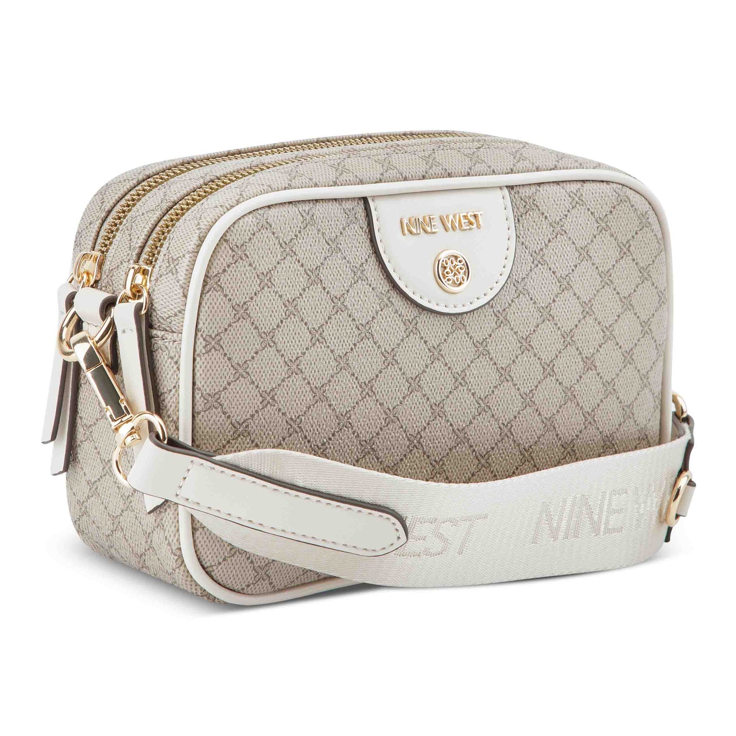 Cartera Zip Tadeo Crema/Blanco