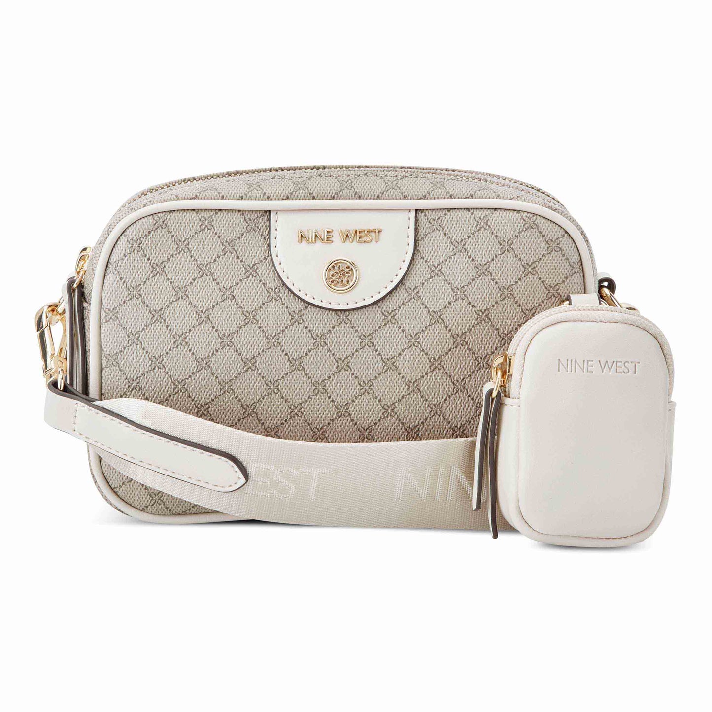 Cartera Zip Tadeo Crema/Blanco