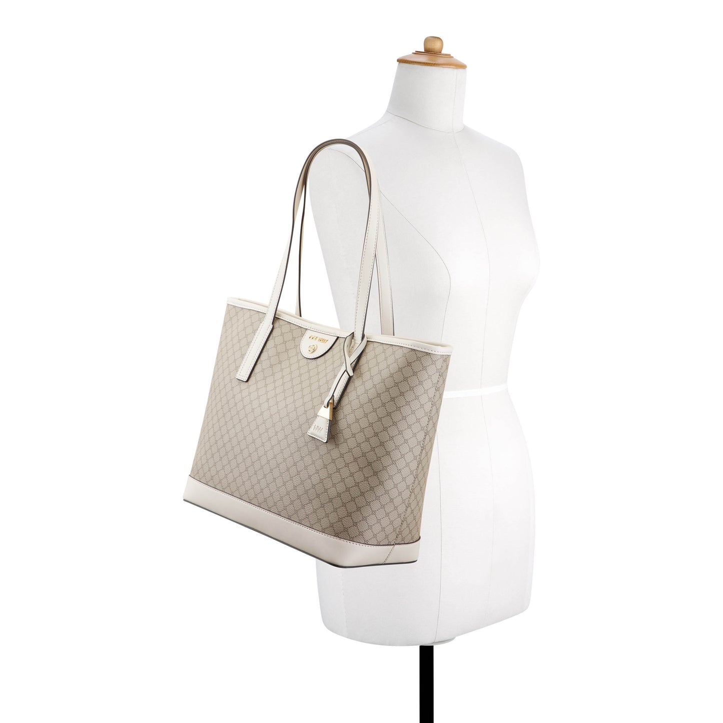 Cartera Tote Teagan Crema/Blanco