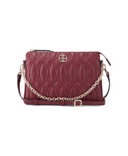 Angelina 3 Compartment Xbody Claret