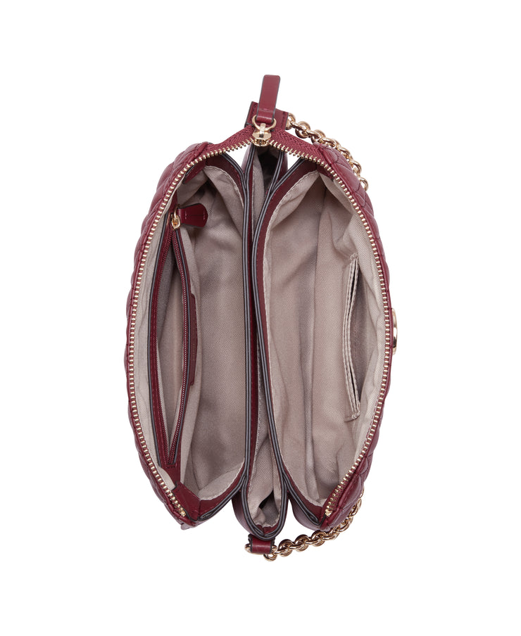 Angelina 3 Compartment Xbody Claret