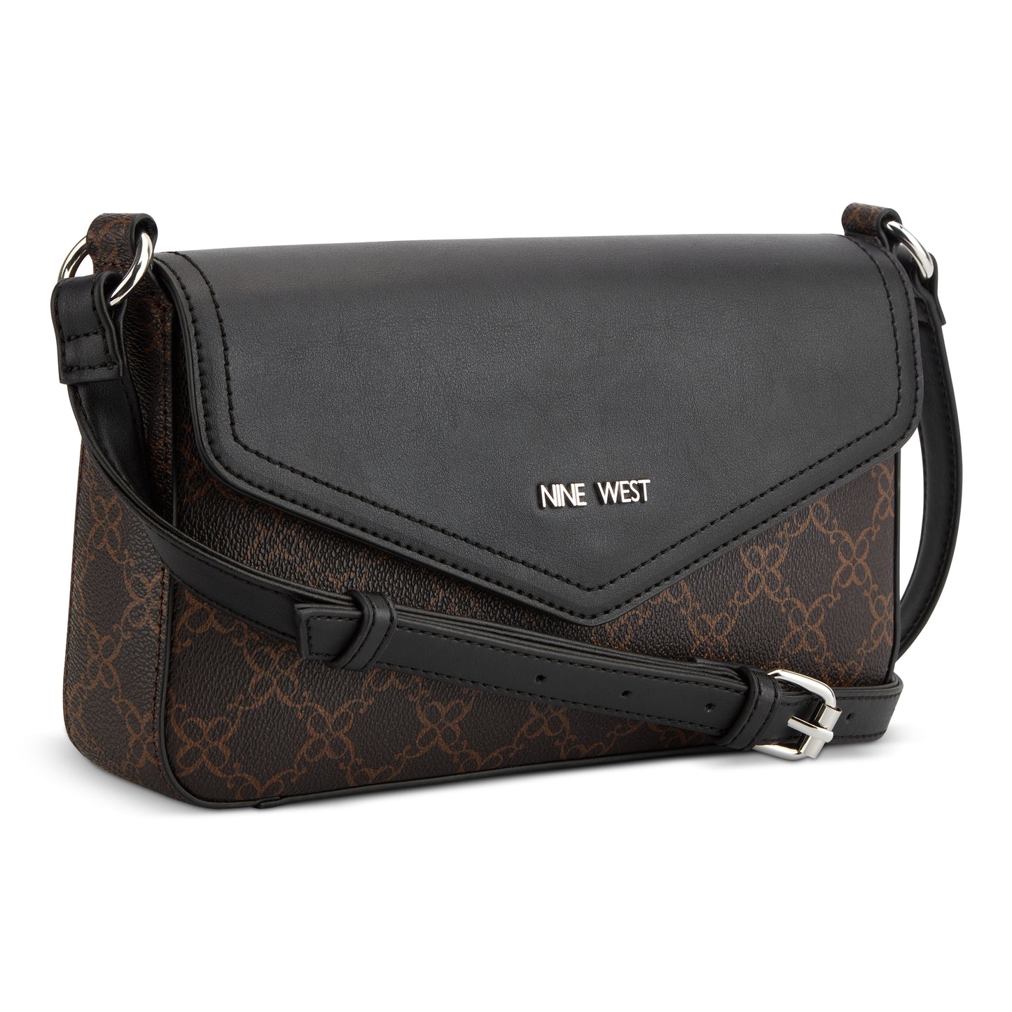 Cartera Flap Crossbody Bowie Chocolate/Negro