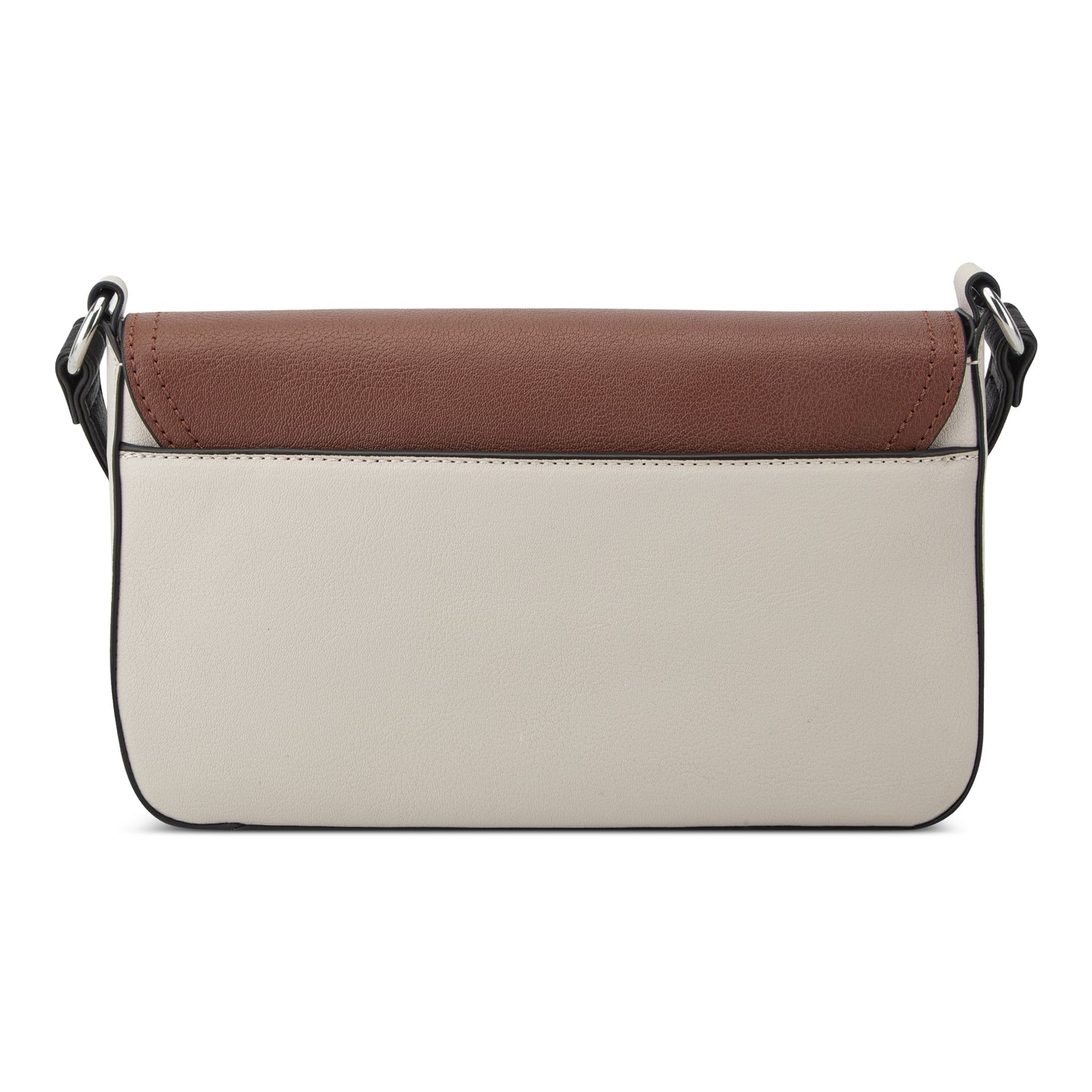 Cartera Flap Crossbody Bowie Crema/Chocolate