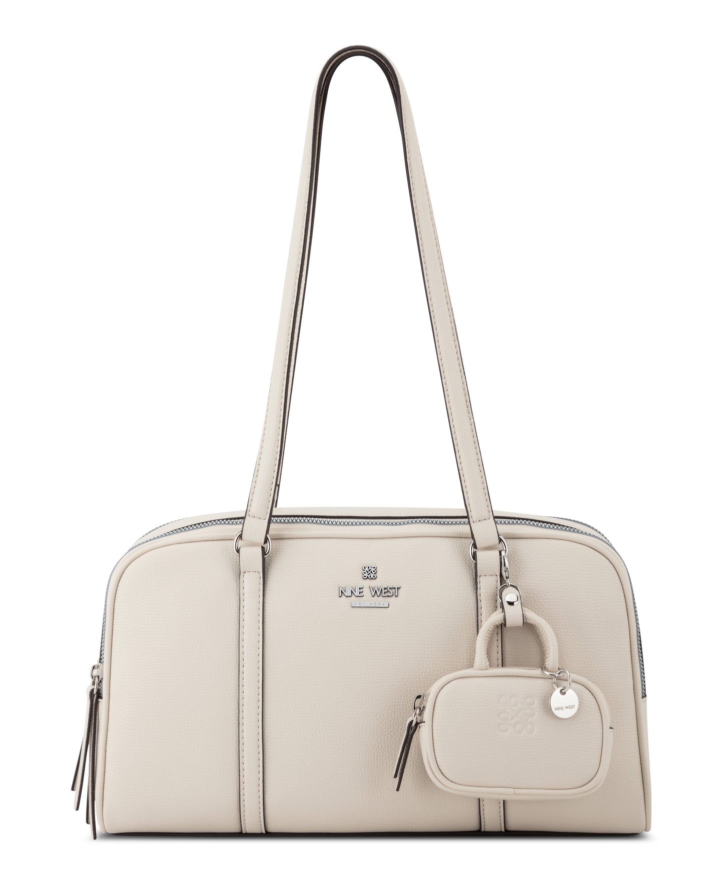 Cartera Nine West Alda Shoulder Satchel-Milk