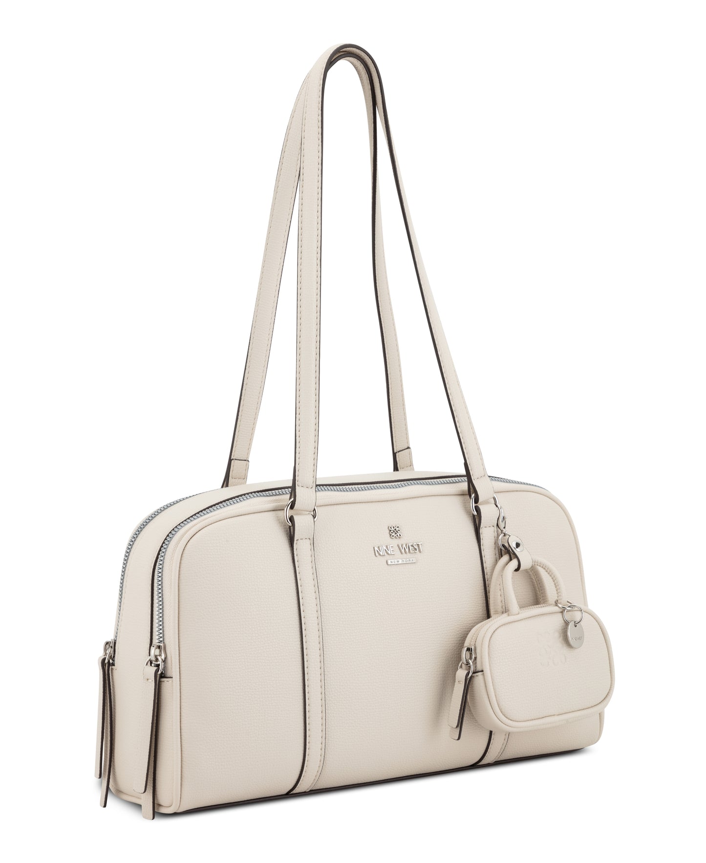Cartera Nine West Alda Shoulder Satchel-Milk