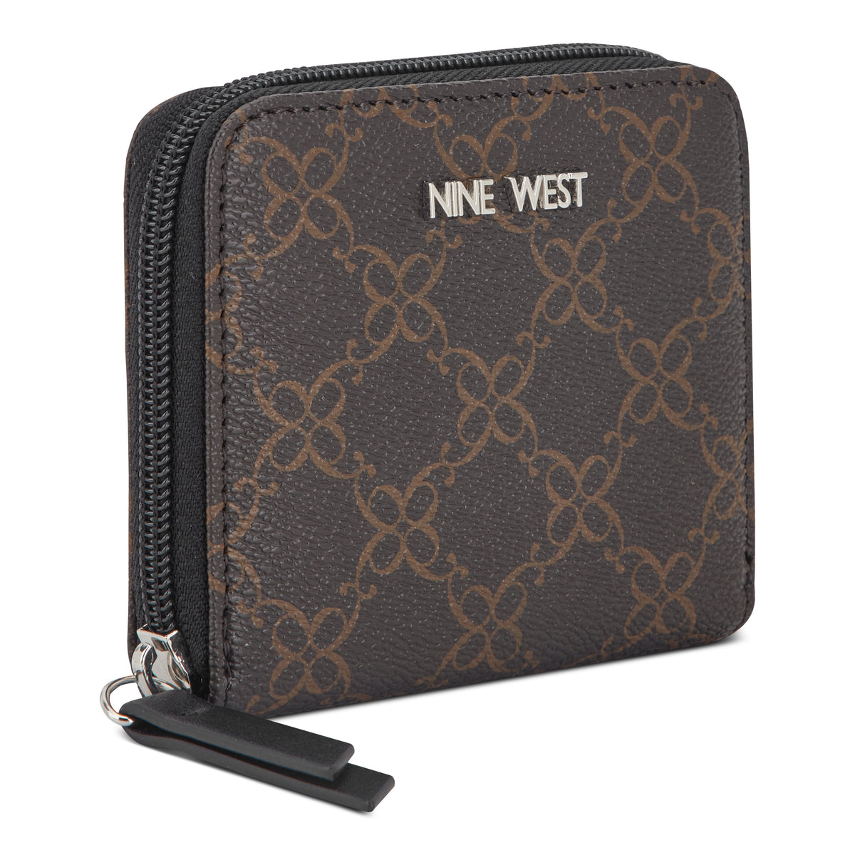 Billetera Nine West SLG Small Zip Around Norah Brown Logo/Black