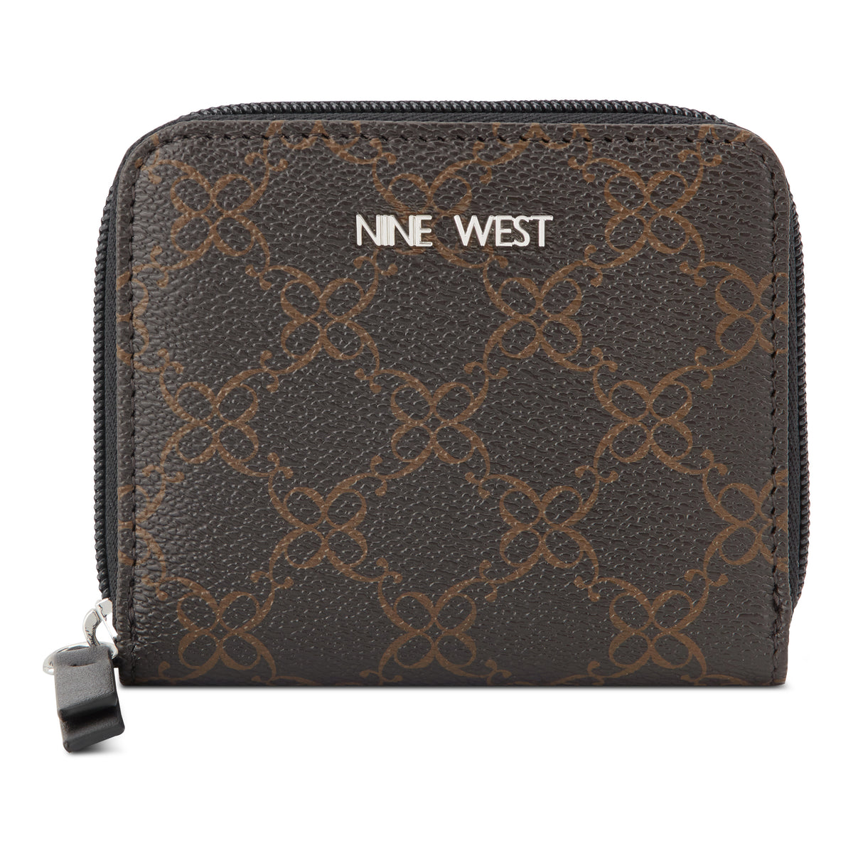 Billetera Nine West SLG Small Zip Around Norah Brown Logo/Black
