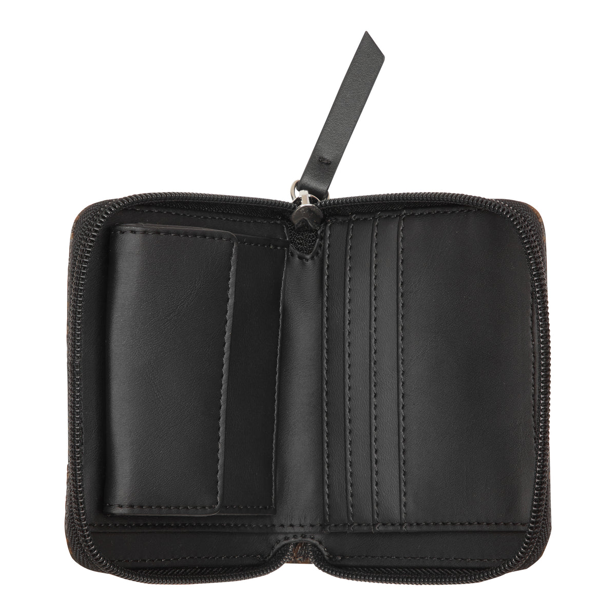 Billetera Nine West SLG Small Zip Around Norah Brown Logo/Black