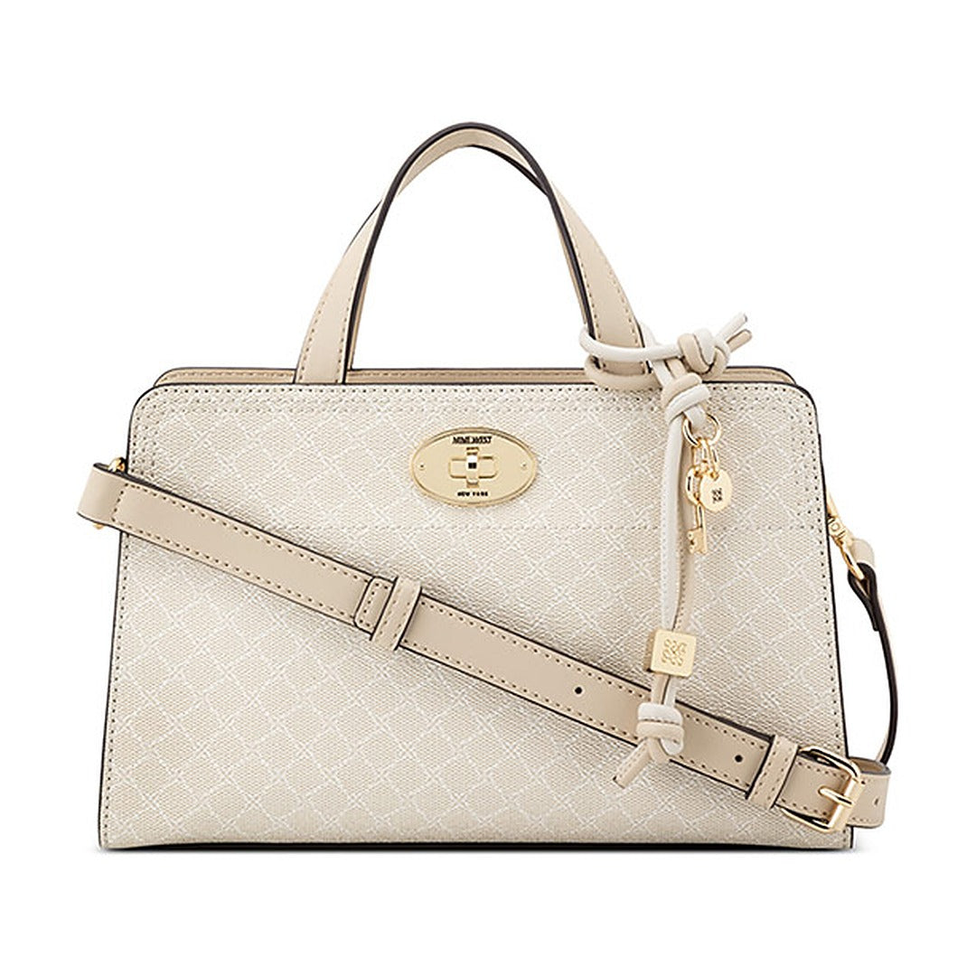 Cartera Nine West E/W Satchel Khora Cream Logo/Beige