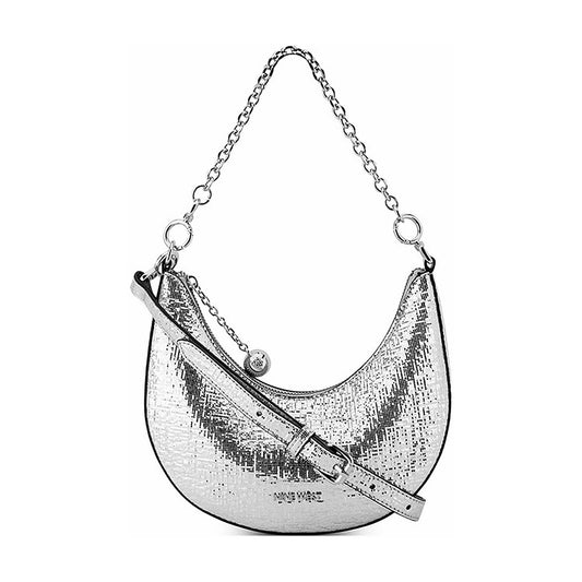 Cartera Nine West Mini Convertible Shoulder Bag Brantlee Silver