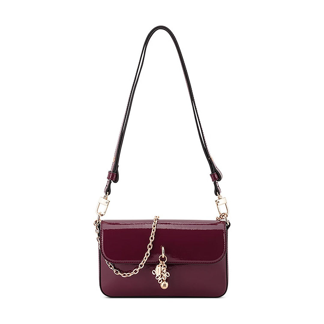 Cartera Nine West Convertible Chain Flap Marissa Claret