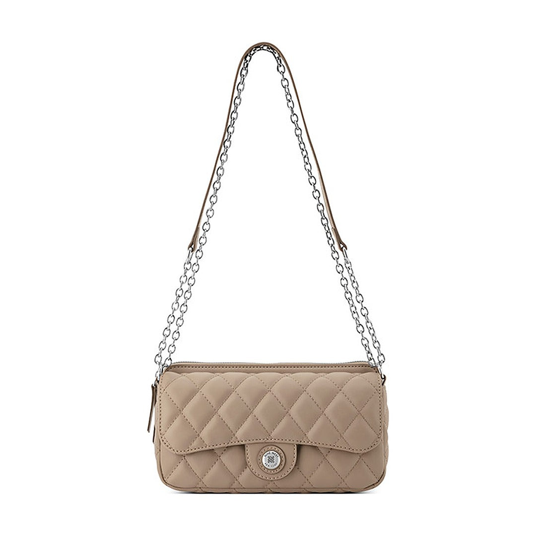 Cartera Nine West Mini Flap Crossbody Emelina Latte