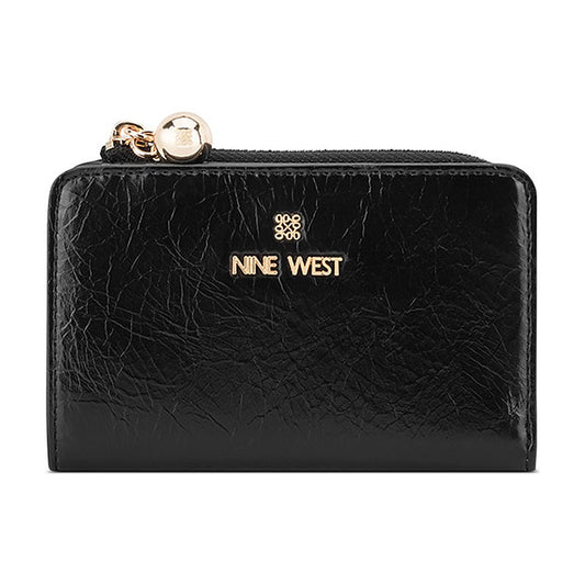 Billetera Nine West SLG Zip Around Card Case Marissa Black