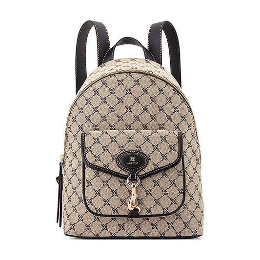 Cartera Nine West Medium Backpack Navy Mocha Logo/Boysenberry
