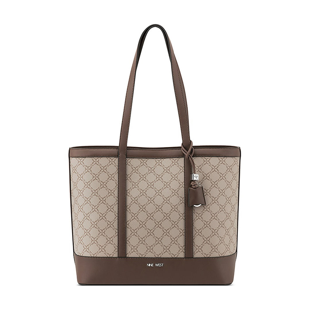 Cartera Nine West Tote Noemi Mushroom Logo/Cocoa