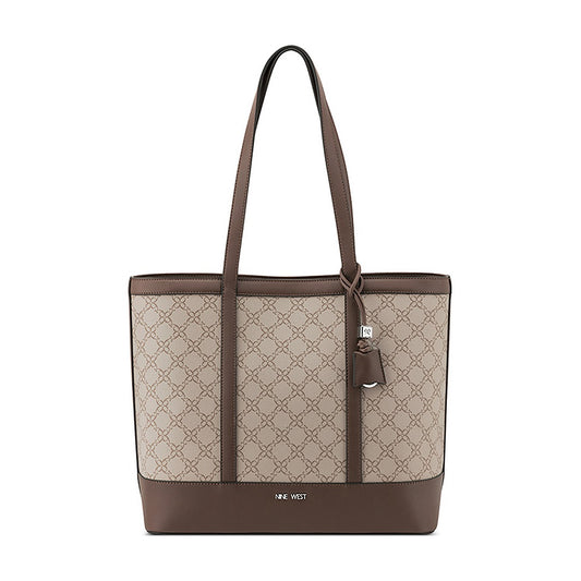 Cartera Nine West Tote Noemi Mushroom Logo/Cocoa