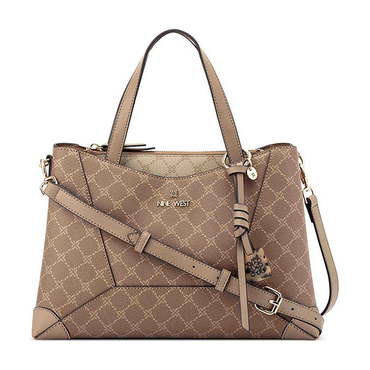 Cartera Nine West Satchel Zoey Sienna/New Khaki Logo